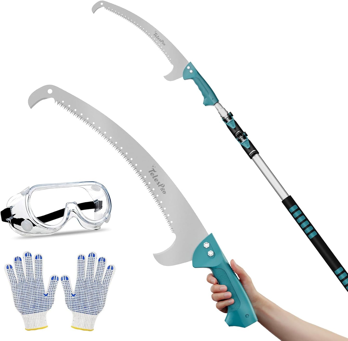 Extendable Tree Trimmer: Manual Pole Saw for Easy Pruning