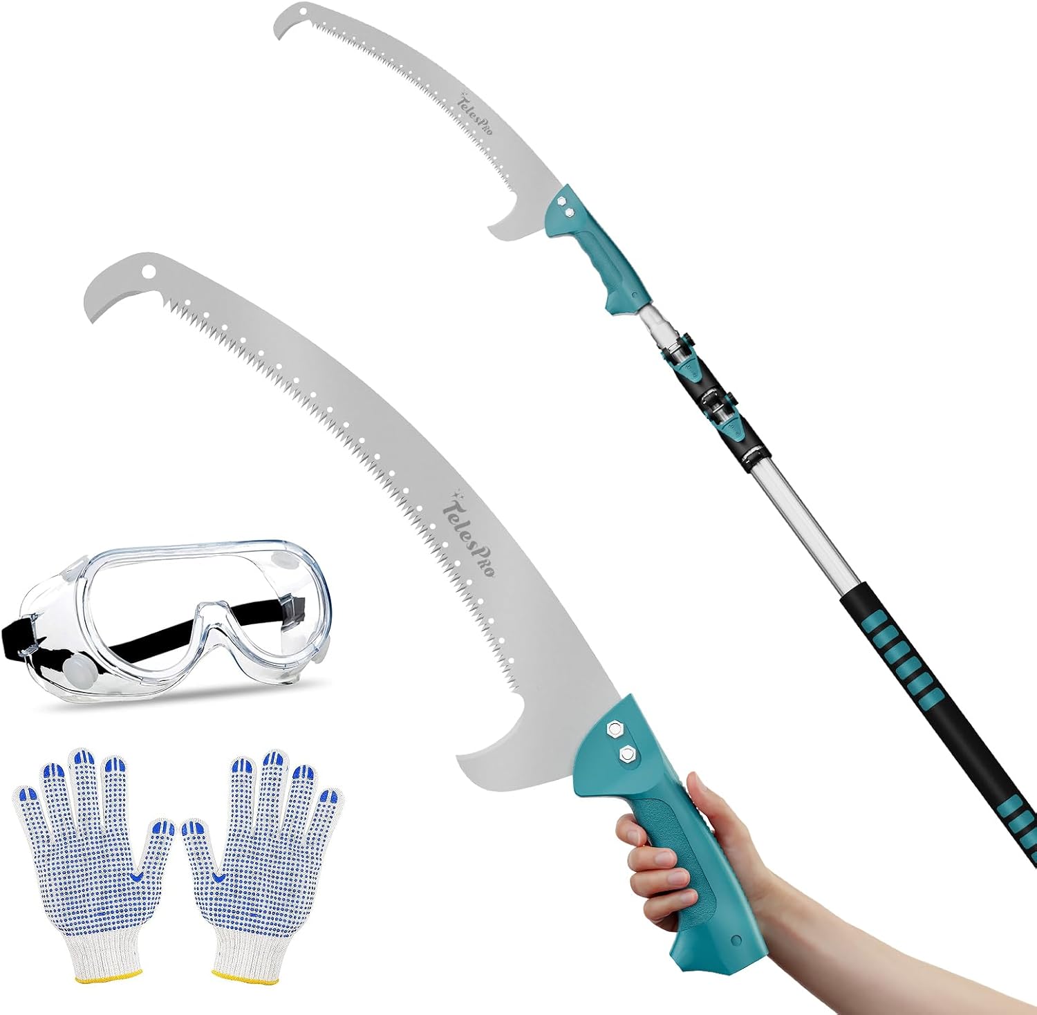 Extendable Tree Trimmer: Manual Pole Saw for Easy Pruning