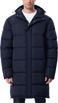 Mens Long Winter Coats Lightweight Puffer Jacket With Hood