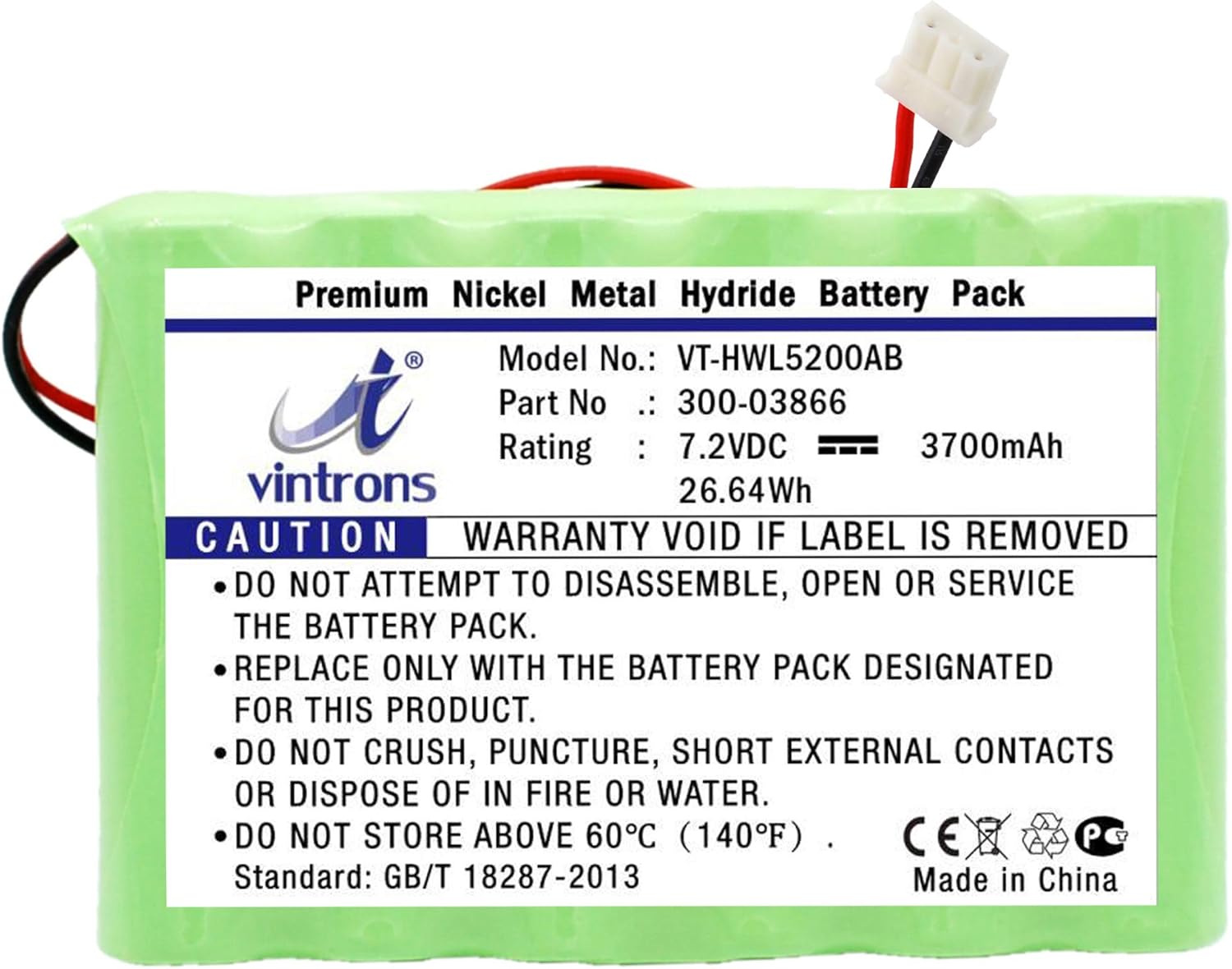 VINTRONS 7.2V 3700mAh Ni-MH Battery for Honeywell Devices