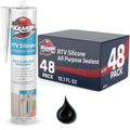 Black Silicone Sealant 10 fl oz Cartridge - 48 Pack High Durability