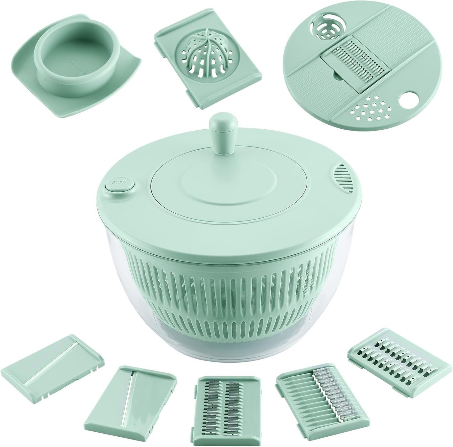 5.3Qt Large Salad Spinner - Faster Wash & Dry!