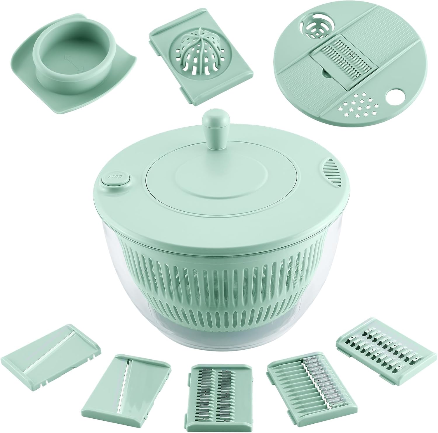 5.3Qt Large Salad Spinner - Faster Wash & Dry!