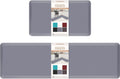 HappyTrends Kitchen Mat 17.3in x 28in + 17.3in x 60in Grey - Cushioned