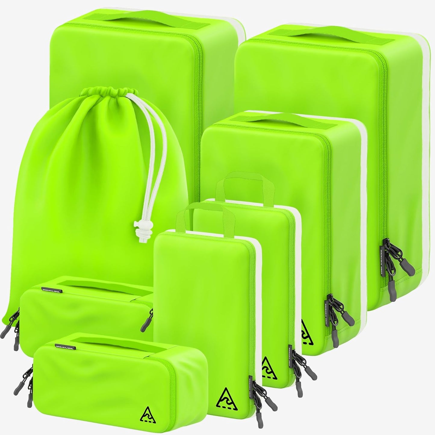 8-Piece Deluxe Compression Packing Cubes for Travel Organization