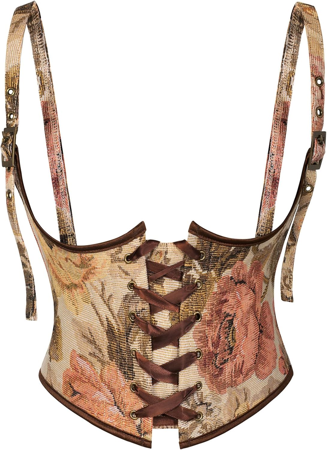 Scarlet Darkness Corset Belt for Women with Floral Lace Design