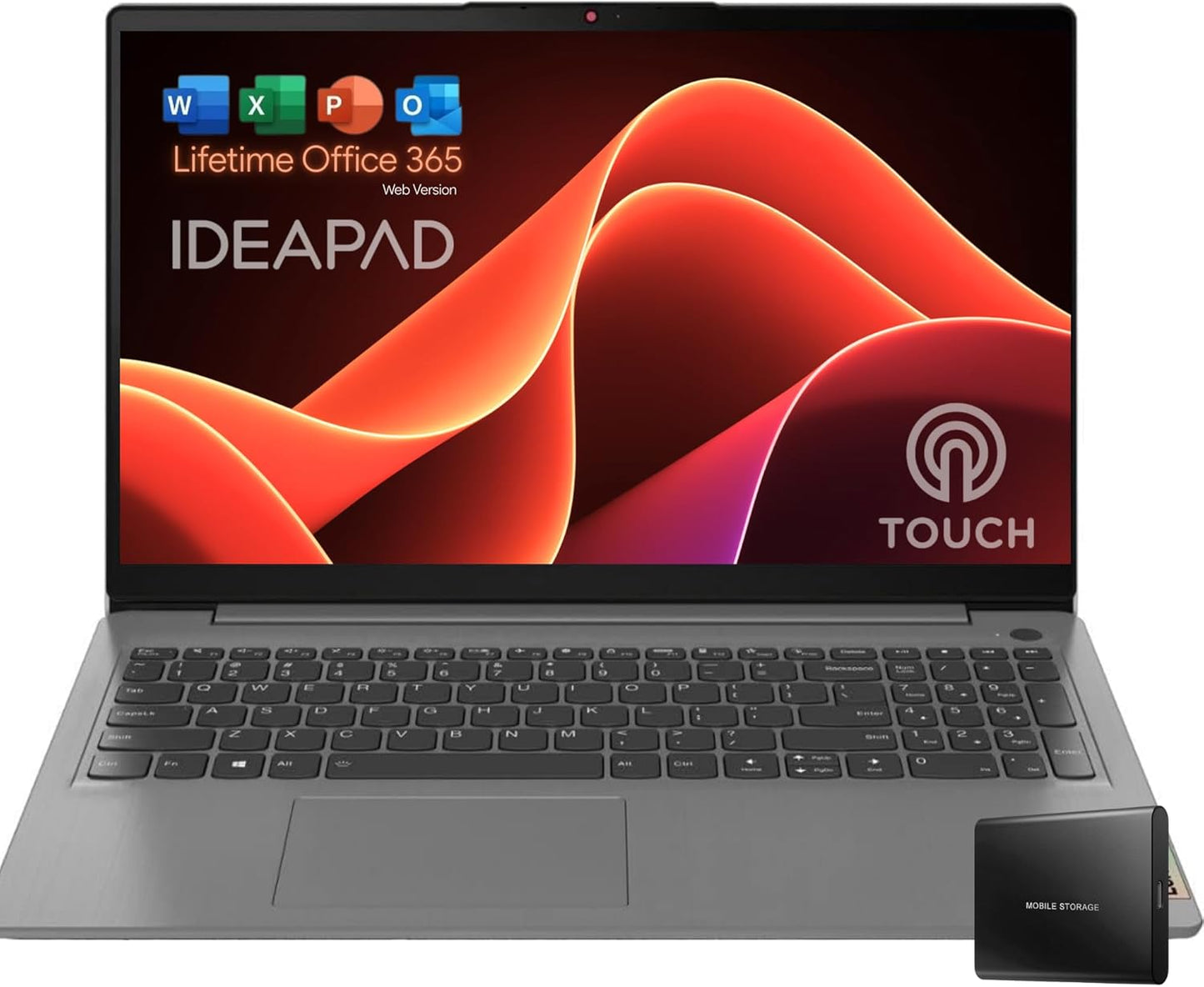 Lenovo 15.6 FHD Touchscreen IdeaPad 3i with Office 365 Included