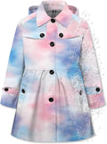 Betusline Girls Hooded Rain Jacket Lightweight Waterproof Trench