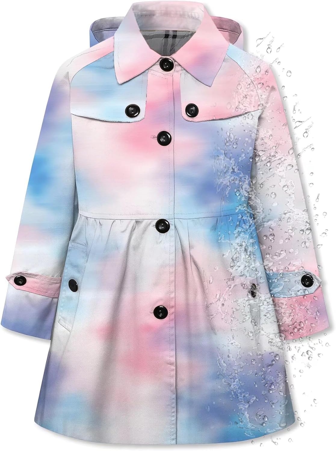 Betusline Girl's Hooded Rain Jackets for Stylish Rainy Days