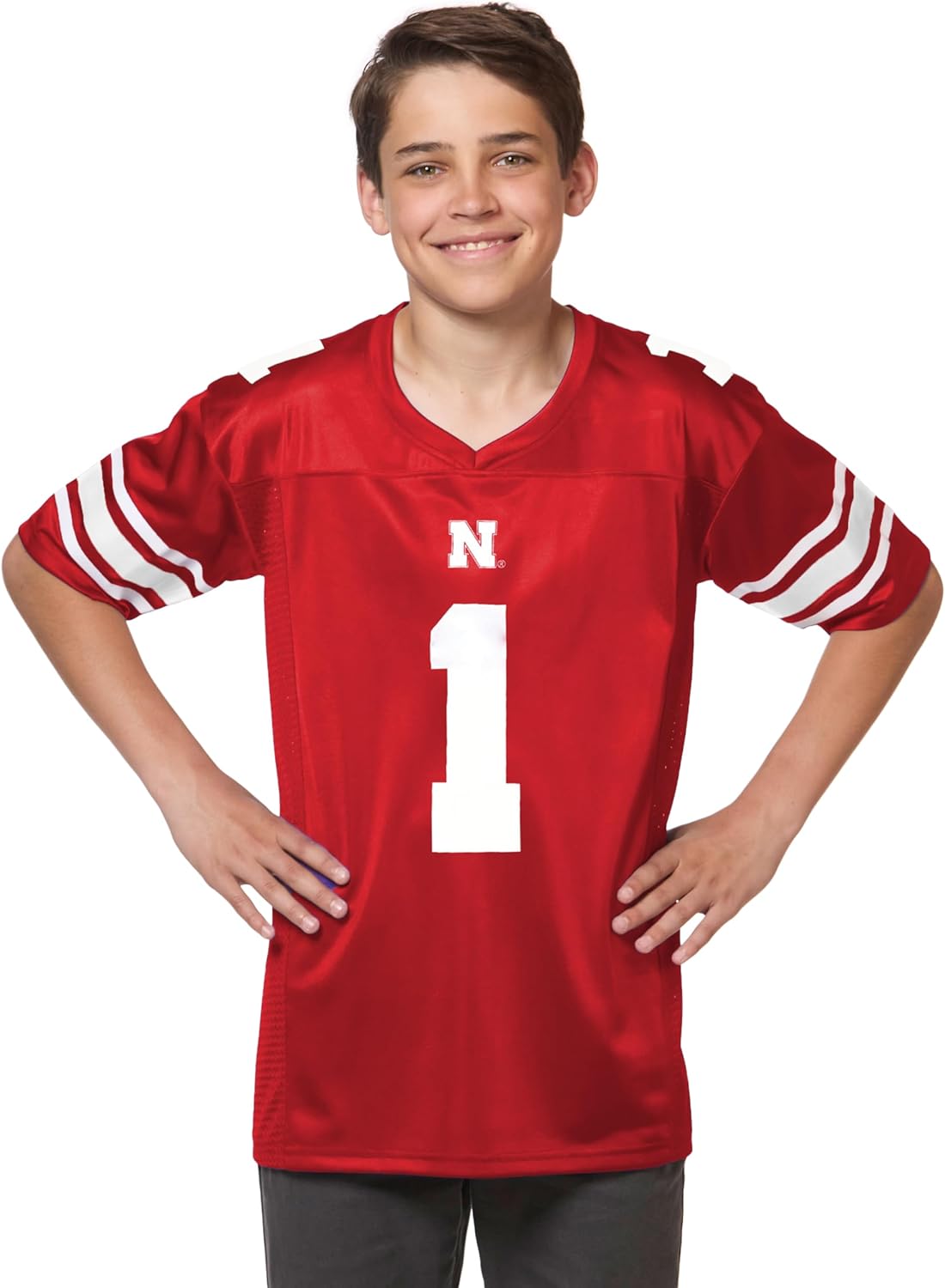 Youth Nebraska Touchdown Pass Football Jersey for Boys and Girls
