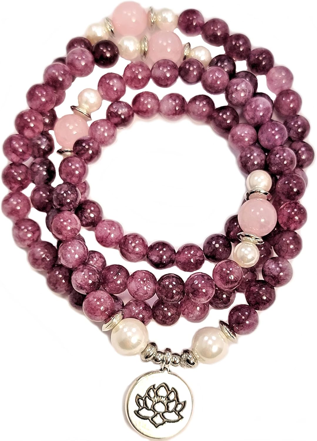 Emotional Healer Japa Mala Necklace for Chakra Healing & Stress Relief