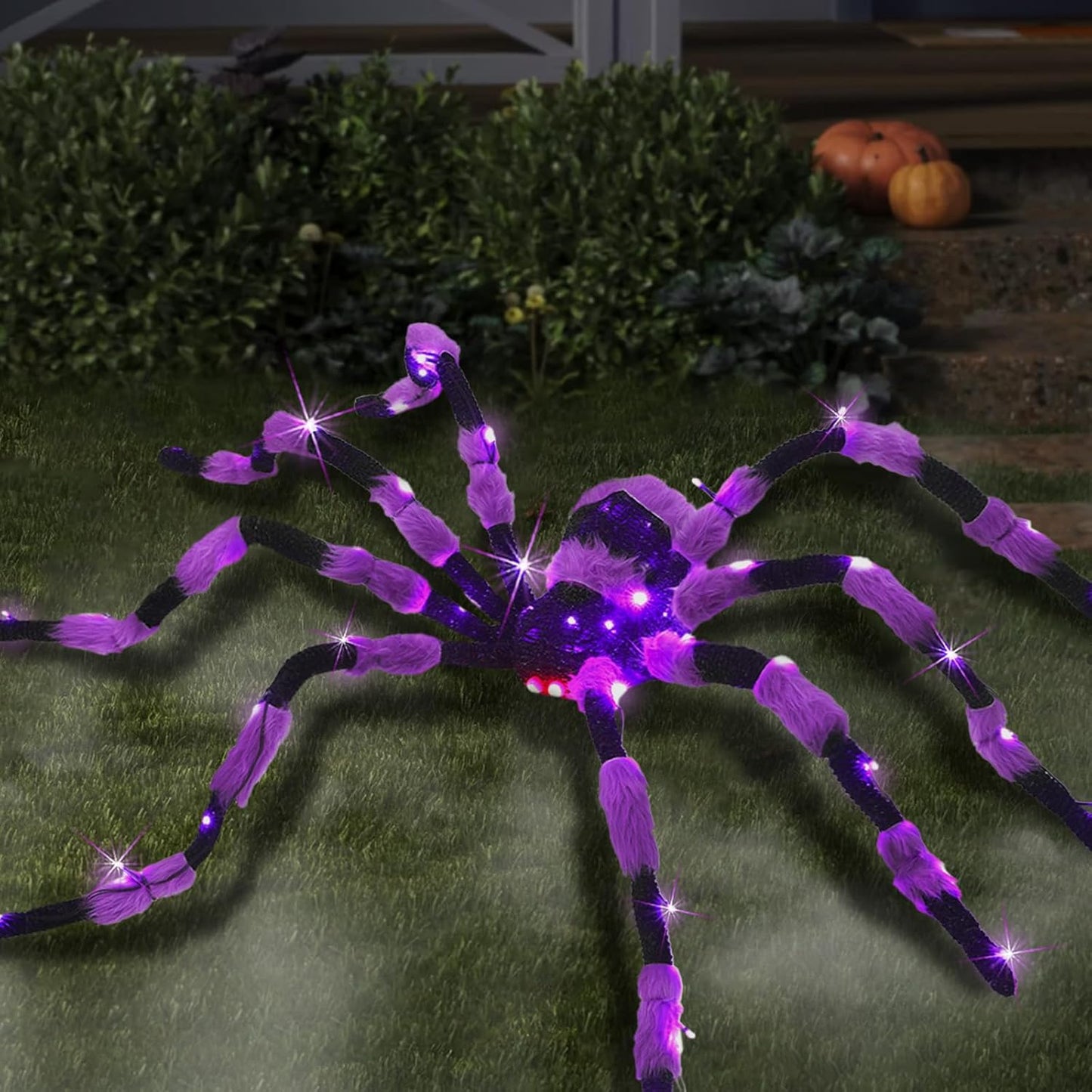 Giant Spider Halloween Decorations with LED Lights for Spooky Fun