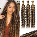 12A P4/27 Ombre Brown Blonde Human Braiding Hair 3 Bundles - Deep Wave