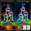 Christmas Window Silhouette Light 15.8in 2-Pack - Battery LED Holiday