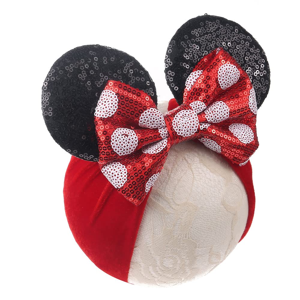 Sparkle & Shine Mouse Ear Headwrap for Baby Girls