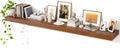 72in Floating Shelves Walnut Finish - Deep Rustic Wall Shelf