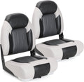 High Back Folding Boat Seat with 250 lb Capacity - Marine Grade