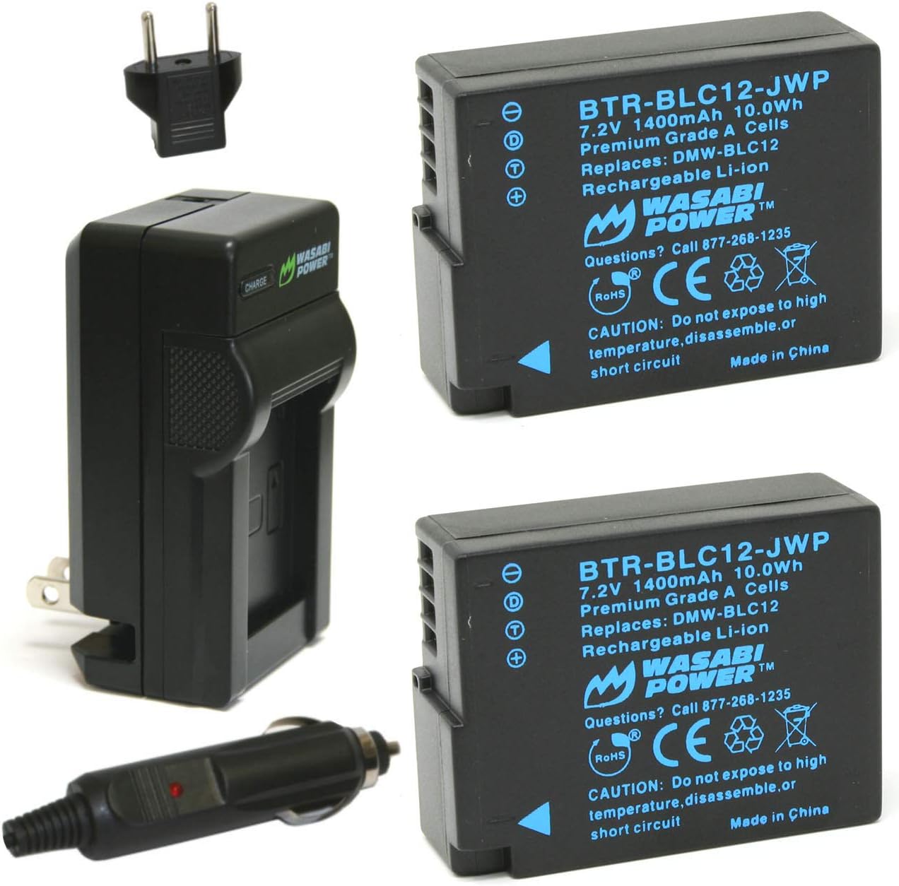 Wasabi Power Battery and Charger for Panasonic DMW-BLC12 Models