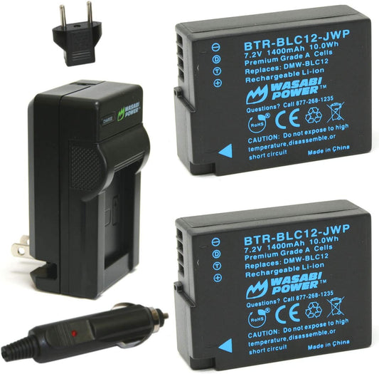Wasabi Power Battery and Charger for Panasonic DMW-BLC12 Models