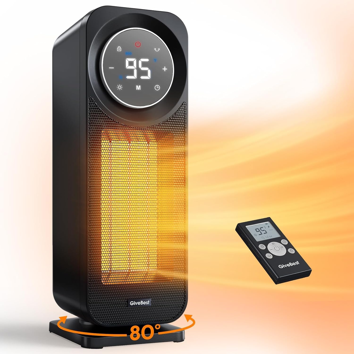 1500W Touch Panel Heater: Fast Heating, Remote Control