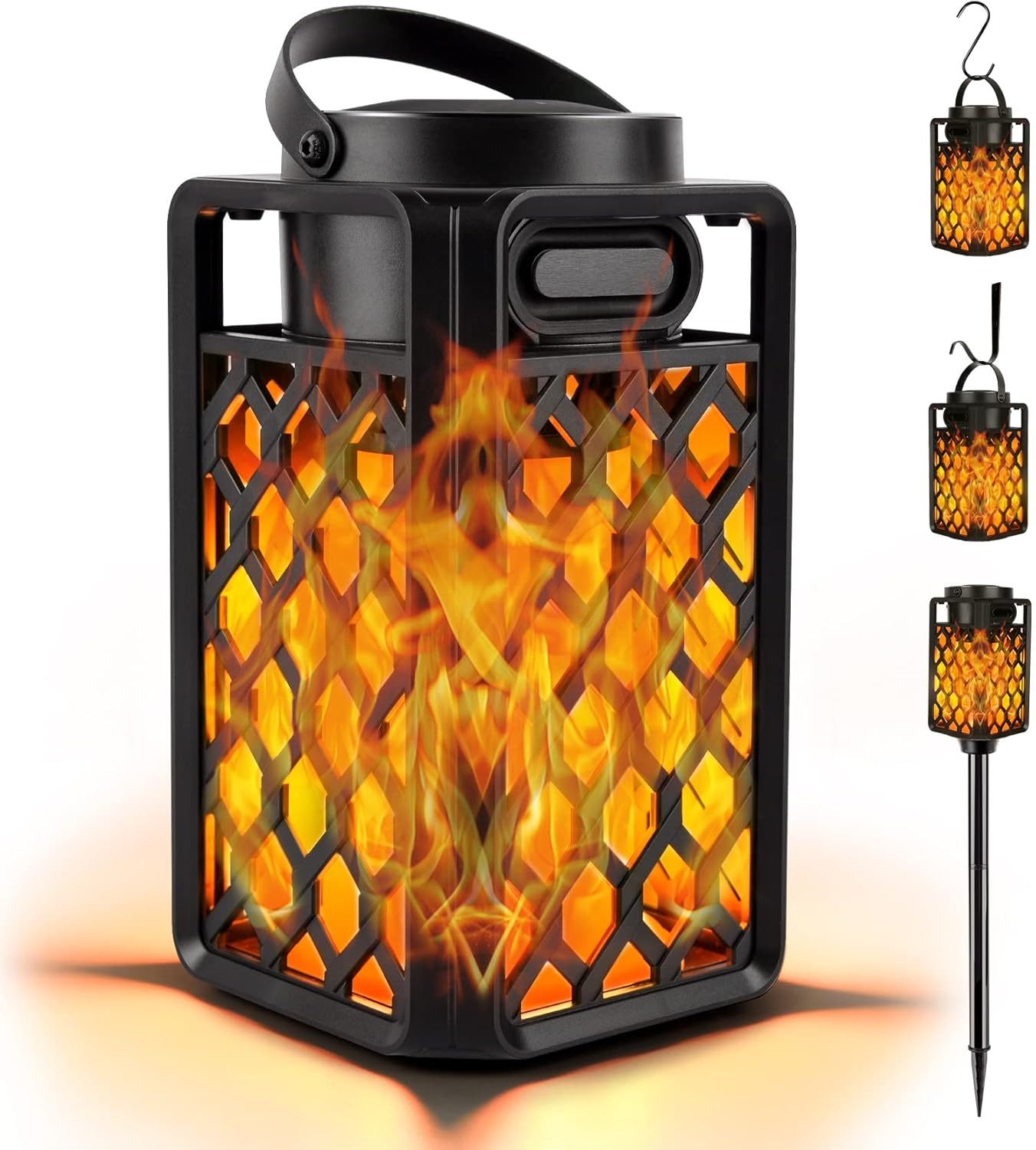 Outdoor Bluetooth Speaker with Flame Atmosphere for Camping