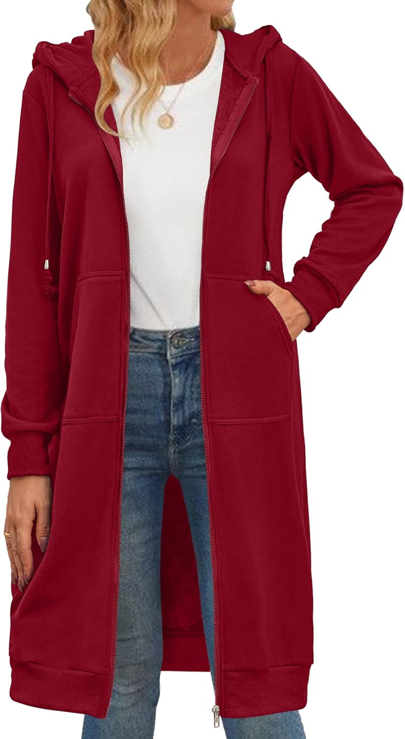 Zeagoo Women's Oversized Fleece Zip Up Hoodie for Fall Style
