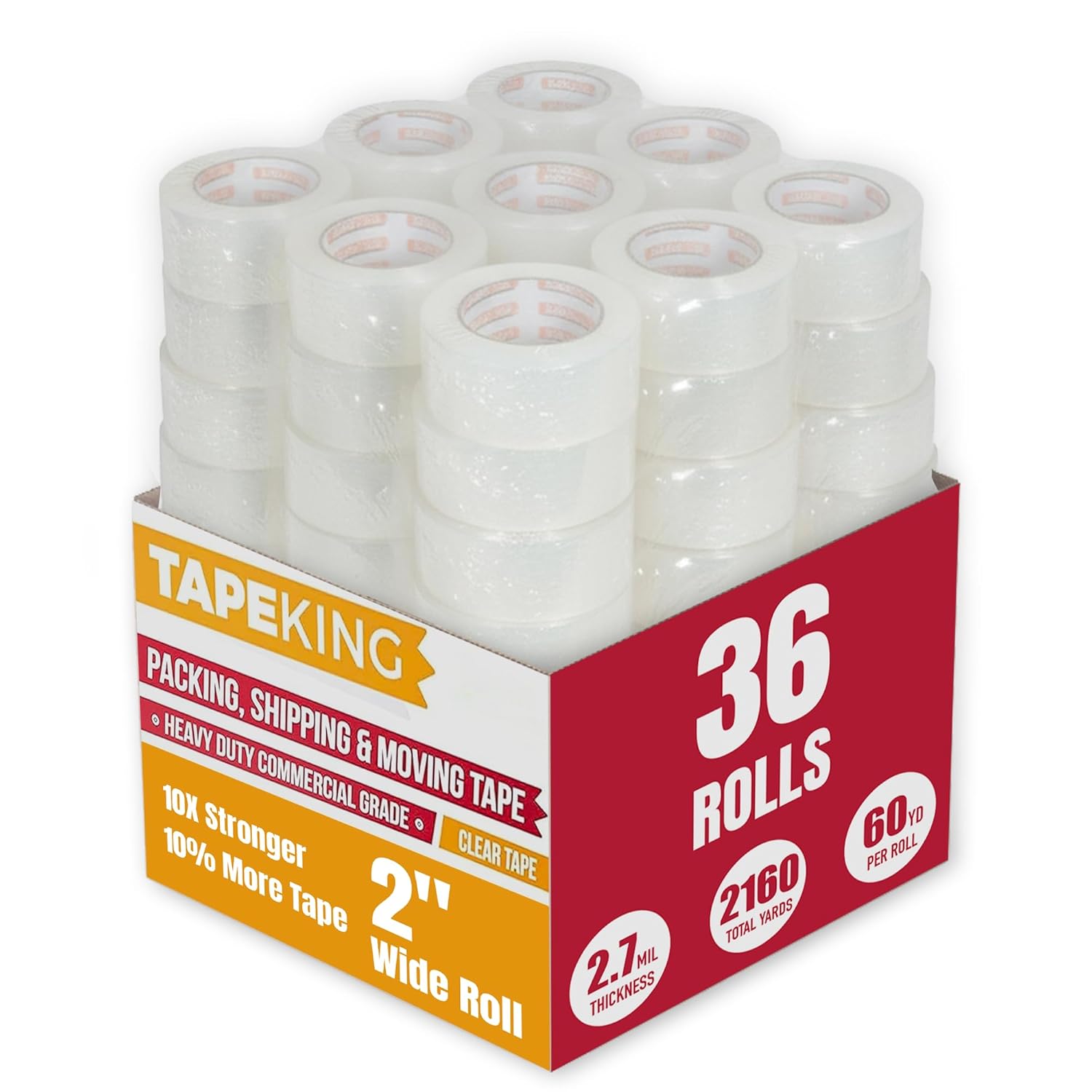 Tape King Clear Packing Tape for Strong Adhesion and Versatile Use