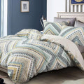 SLEEPBELLA Comforter Queen Size Reversible - Teal Geometric