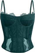 Corset Tops For Women Lace Mesh Crop Tank - Sexy Backless Date Night