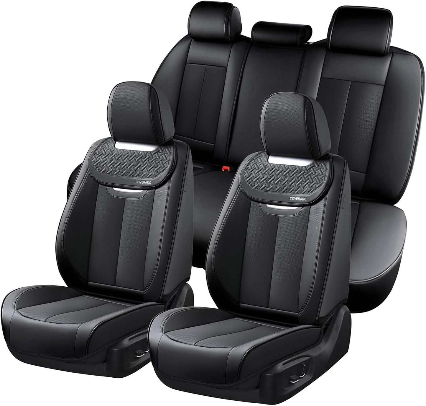 Coverado Car Seat Covers Full Set - Luxury Nappa Leather Style