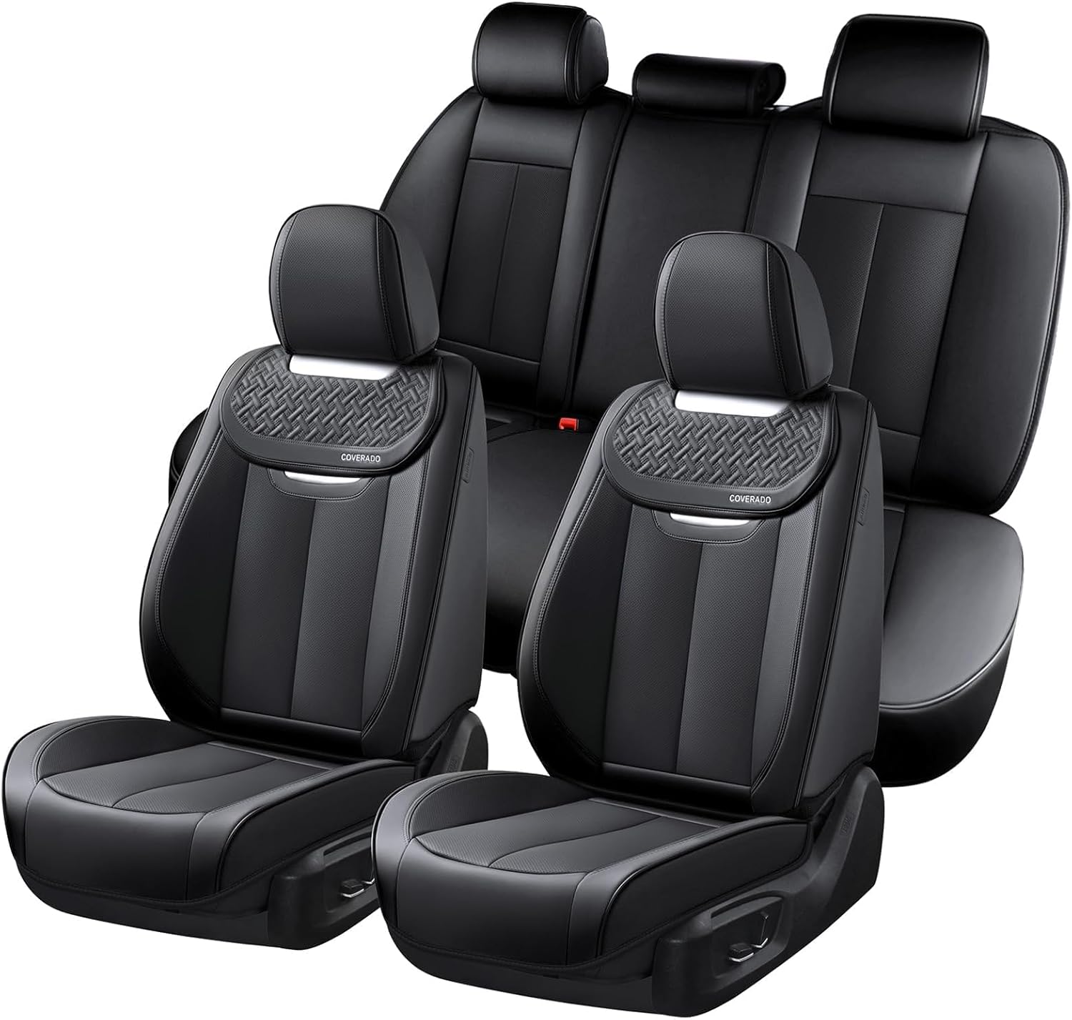 Coverado Car Seat Covers Full Set - Luxury Nappa Leather Style
