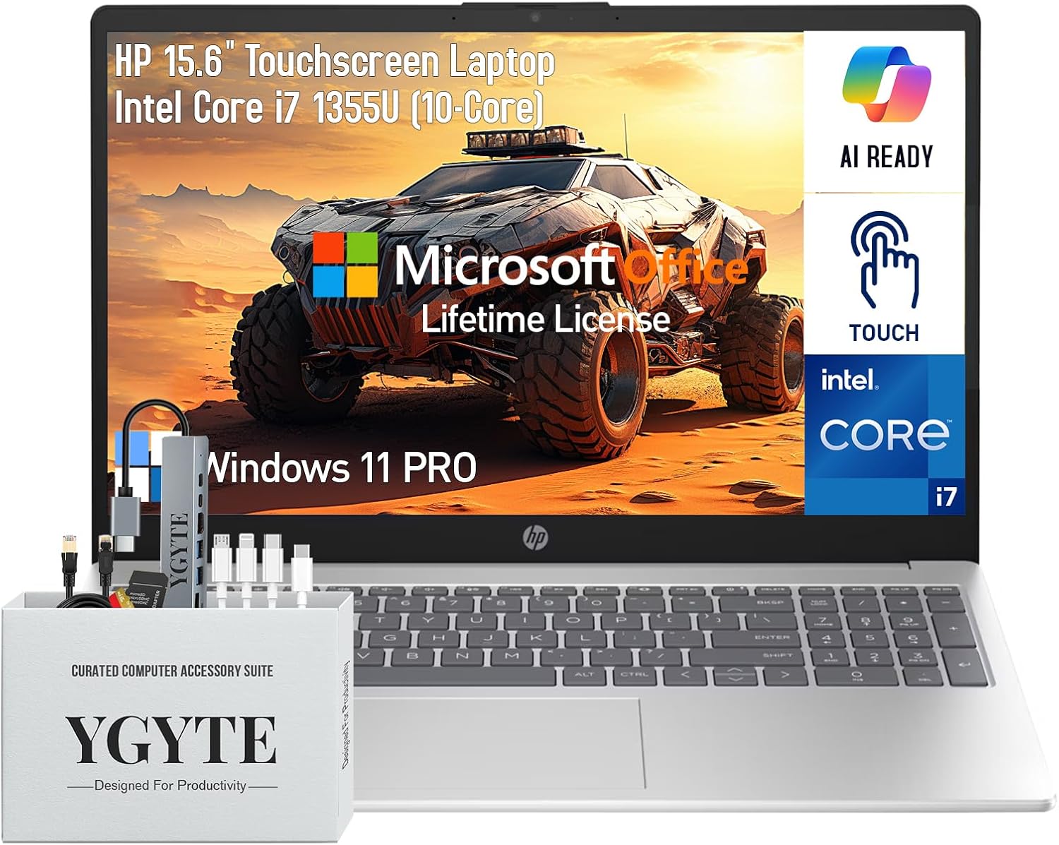 HP 15 Inch Touchscreen Laptop with Intel i7 and 64GB RAM