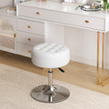 PU Leather Makeup Ottoman Stool - Adjustable Swivel Vanity Seat