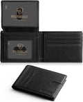 RUNBOX Wallet for Men Slim Rfid Leather 2 ID Window - Large Capacity 4