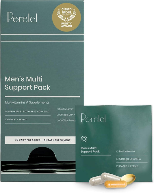 Perelel Mens Multi Support Pack for Daily Wellness and Health
