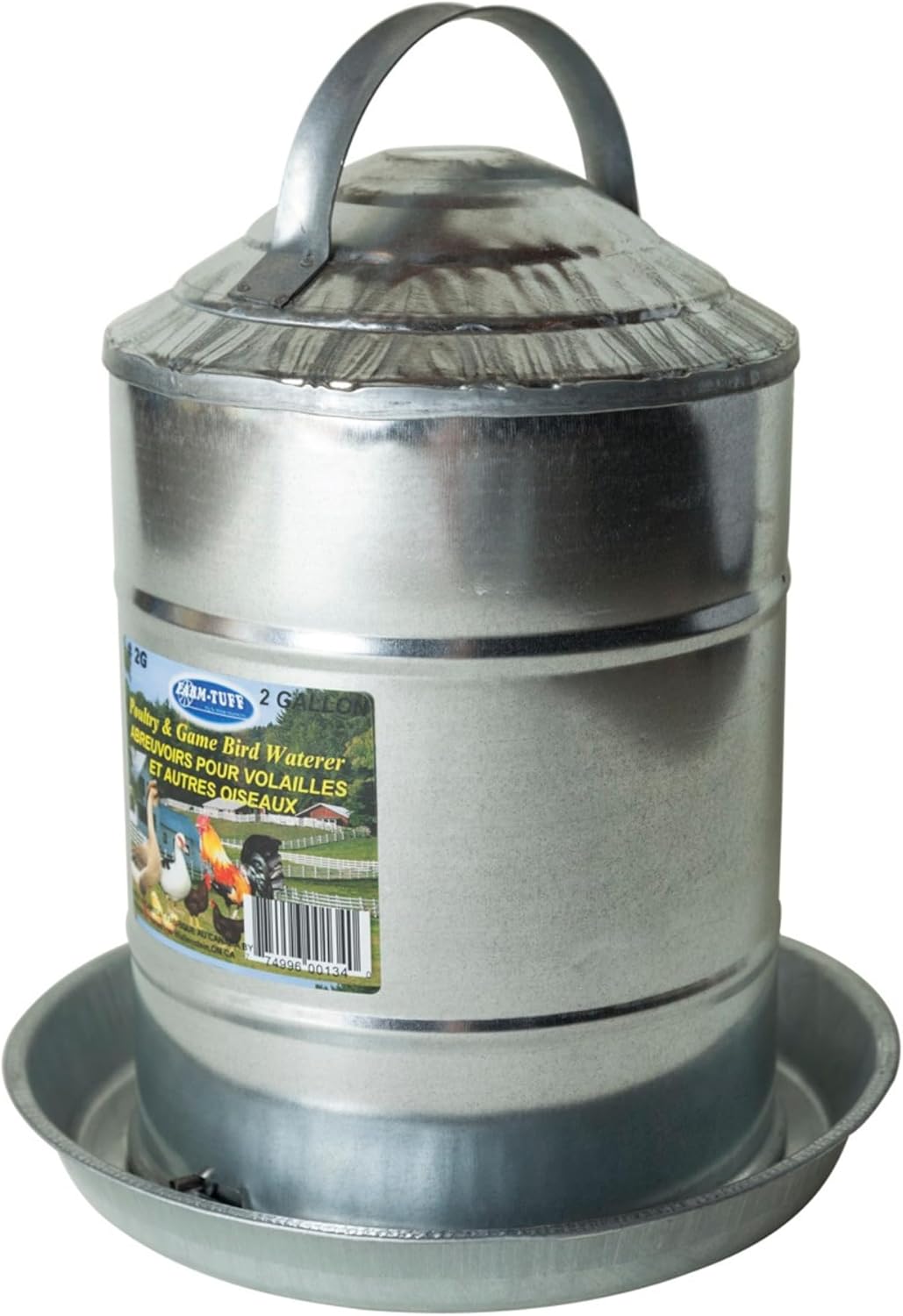 FARM-TUFF 2 Gal Poultry Waterer - Keeps Chickens Hydrated!