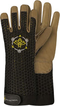 Heavy Duty Beekeeping Gloves Extended Cuff Cowhide - Ventilated
