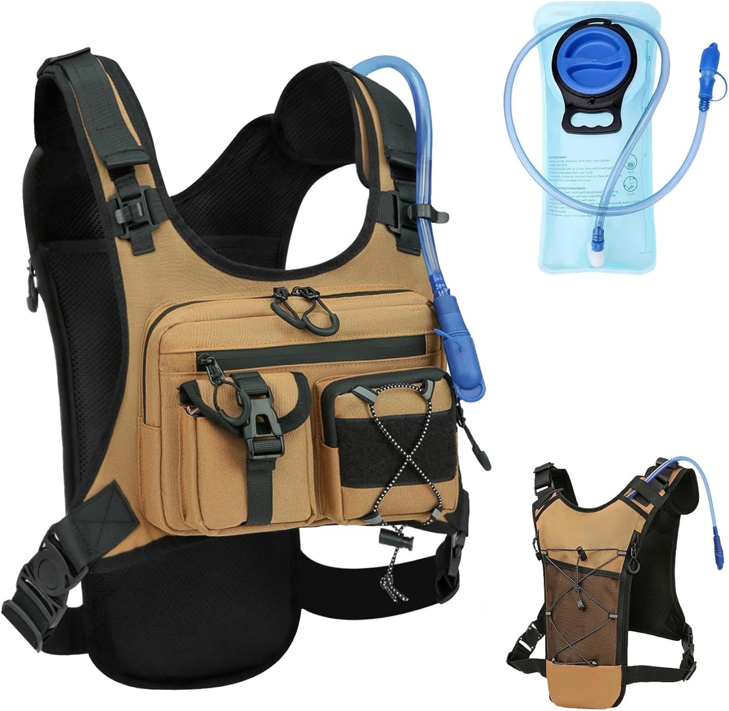 USA Original Patent Hydration Vest Backpack for Running & Hiking