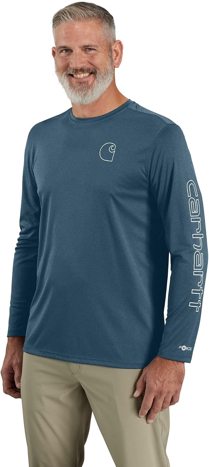 Carhartt Mens Force Sun Defender Lightweight Long-Sleeve T-Shirt