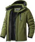 Men's Ski Jacket Warm Winter Snow Coat Hooded Waterproof - For Hiking
