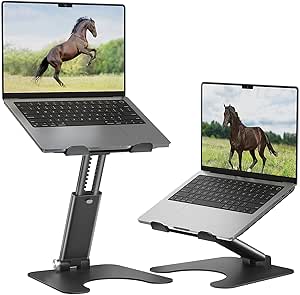 Rottay Collapsible Laptop Stand: Adjustable Ergonomic Riser