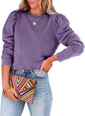 Dokotoo Puff Sleeve Crop Sweatshirt - Cute & Stylish!