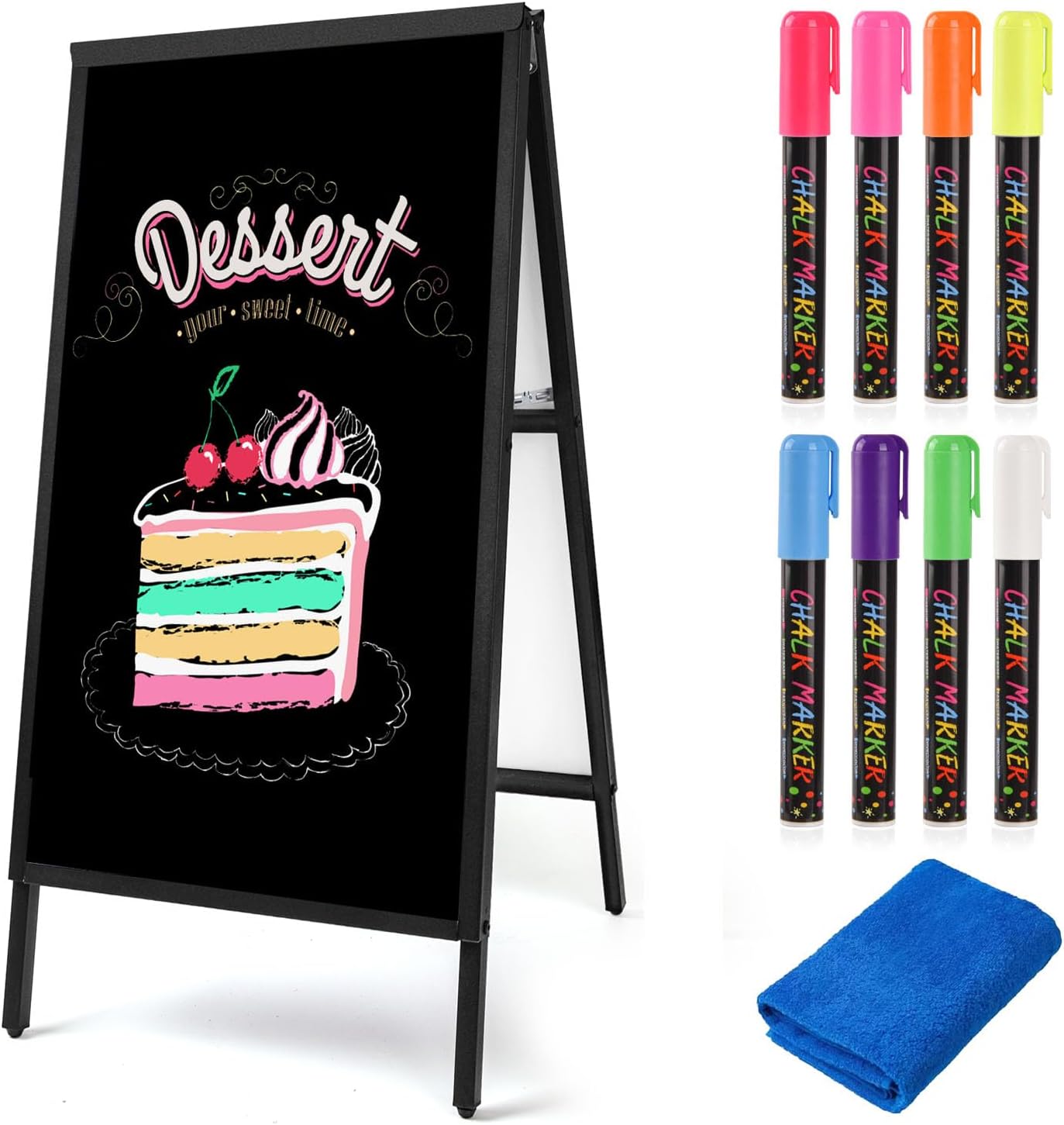 USCNC 40 x 20 Inch A Frame Chalkboard Sign for Outdoor Use