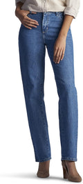 Lee Women's Relaxed Fit All Cotton Straight Leg Jean - No Stretch