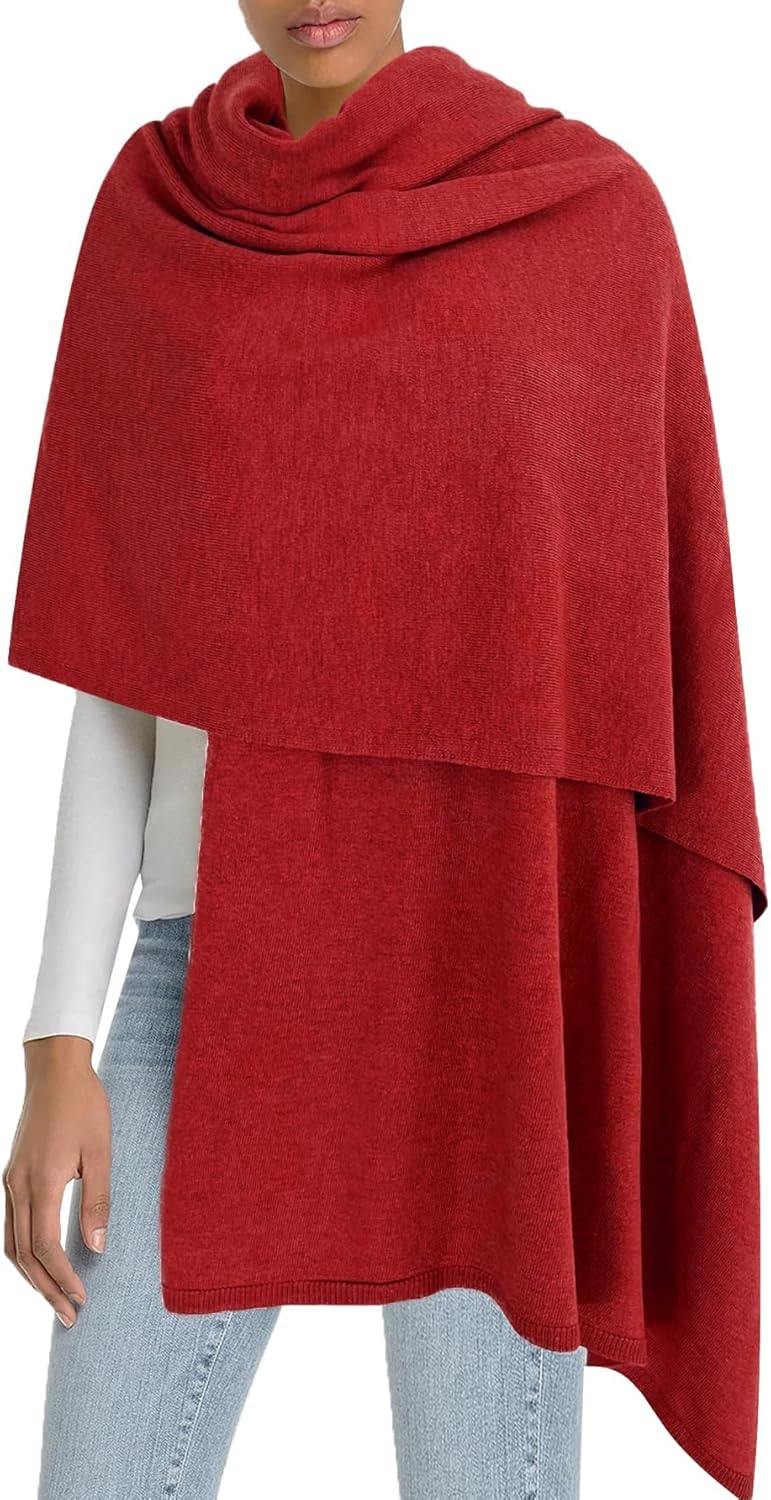 Moss Rose Women's Shawl Wrap Poncho for Fall and Winter Wear