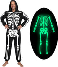 Glow in the Dark Skeleton Jumpsuit Pajama for Adults - Cozy Halloween