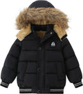 Toddler Down Winter Coat for Boys Girls - Removable Hood, Warm Fit