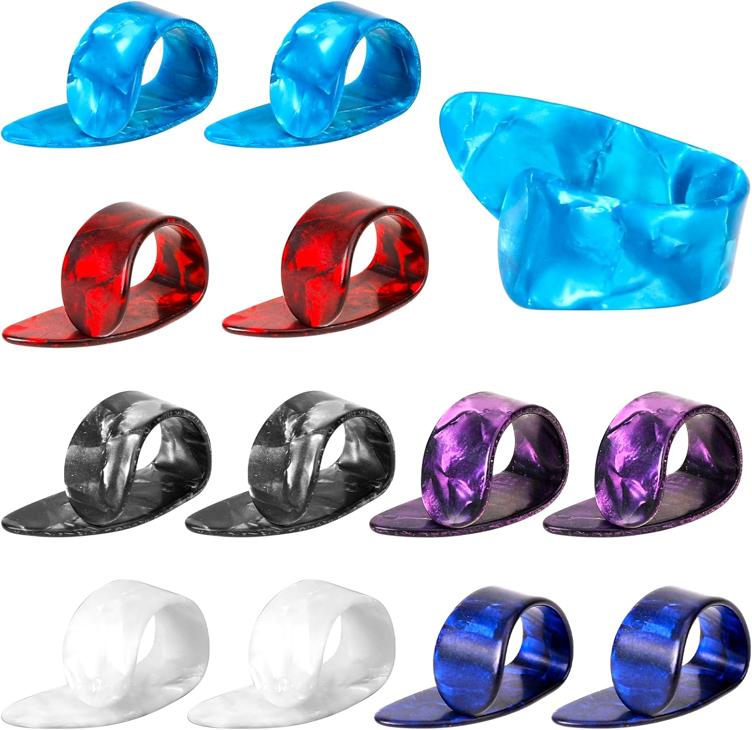 12pcs Colorful Thumb Picks for Guitarists