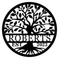 Personalized Tree of Life Metal Sign - Custom Family Name Wall Art