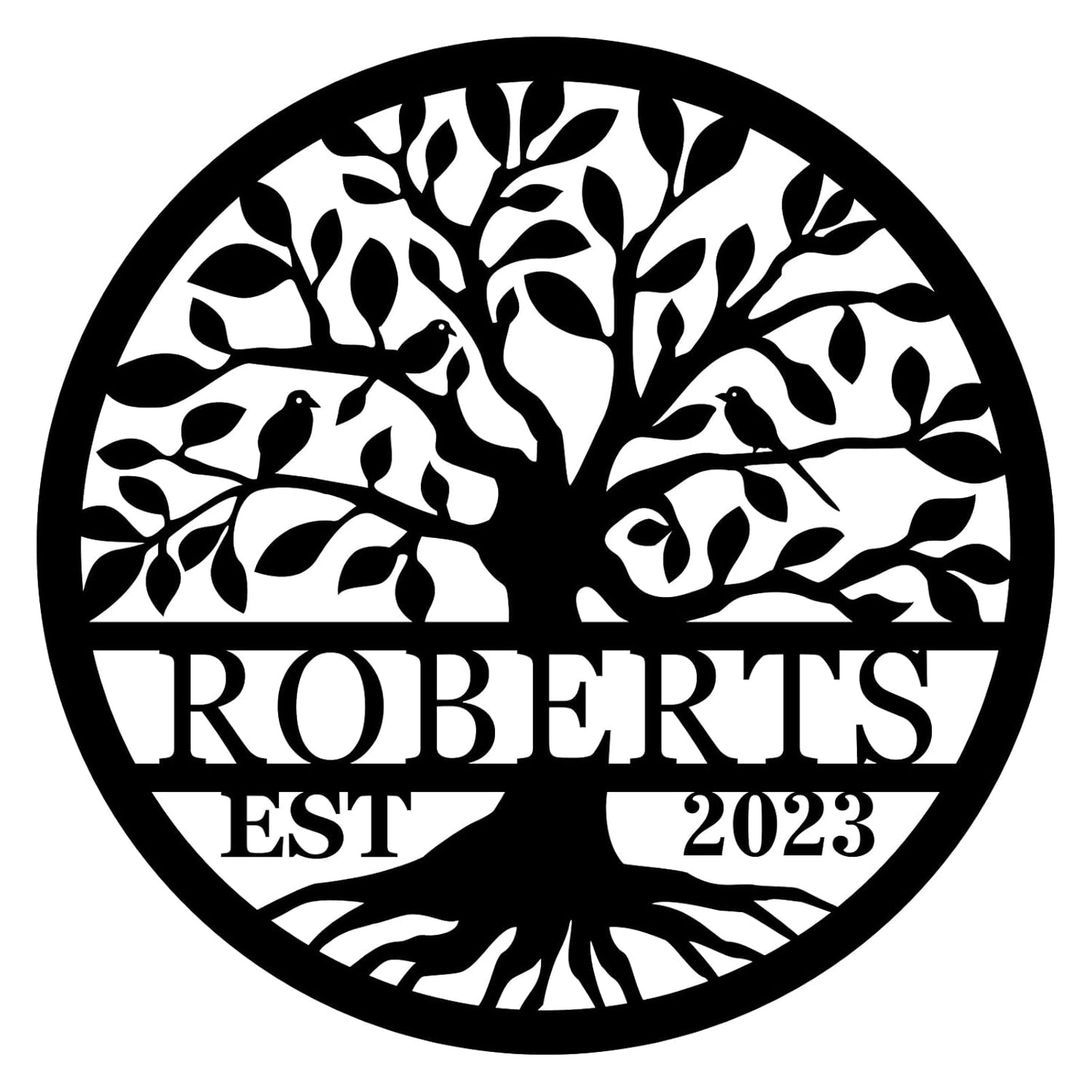 Personalized Tree of Life Metal Sign for Unique Home Decor